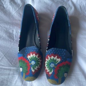 Tory Burch Sadie Needlepoint Floral Flat Loafer
